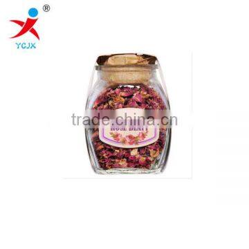 Supply 300 ml scented tea glass bottles Cork scented tea bottle Glass storage bottles of transparent glass tea bottle