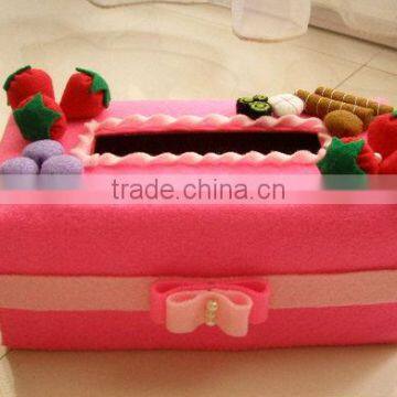 China 2017 hot sale high quality new products graphic design home decoration wholesale promotion felt acrylic tissue box
