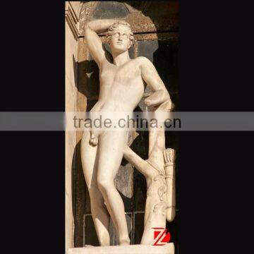 white marble nude man statue