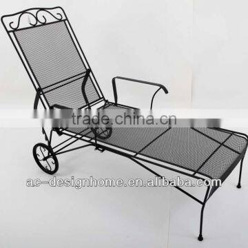 WROUGHT IRON CHAISE LOUNGE