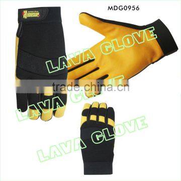 CE Certificated Pig Grain Leather Working Gloves photo-3