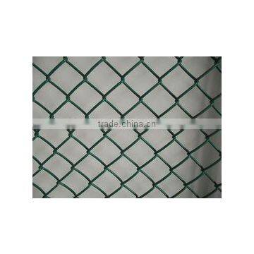 green PVC coated chain link fence