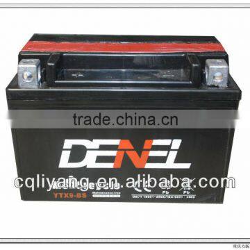 12v 9ah (ytx9-bs) high power lead acid motrocycle batteria