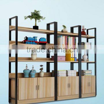Cheap Wood Melamine Bookcases Bookshelves With Ladder photo-4