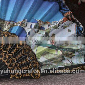 2014 Cheap Spanish Fabric Folding Fan photo-3