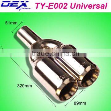 high qualitity automotive part exhaust system universal double muffler tip