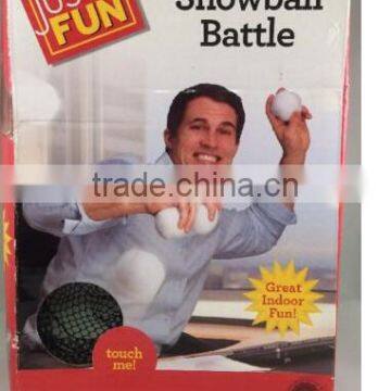 Youngs Indoor Snowball Fight Simulation Snowball Anytime Play Snowtime Snowballs Any Season, Christmas Indoor Snowball