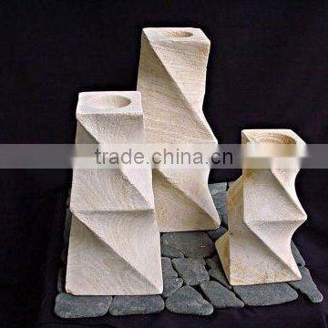 STONE CANDLE HOLDER