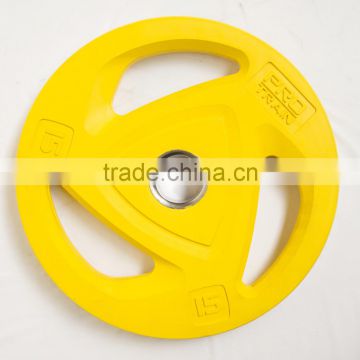 3 holes commercial rubber bumper plates weight plate