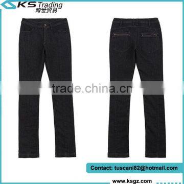 High Quality Cheap Cotton Slim Women Pants Garment Factory Denim Trousers