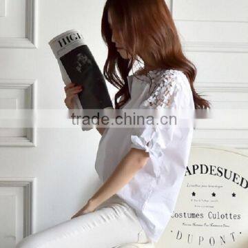 Lace White Casual Shirt Design for Women,shirt Model Tops for Women for Newest 2015