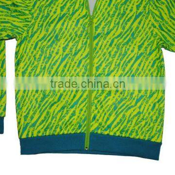 Professional Fleece Wear Manufacturer Designs Itself Full Print Fleece Hooded Men Casual Jacket Polyester ,240g Brushed Inside