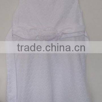 girls pure white embroidered long dress for summer