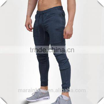 Hot Sale Mens Casual Sweatpants Bodybuilding Sports Skinny Jogger Pants Tapered Joggers Wholesale Navy/Grey Plain Joggers