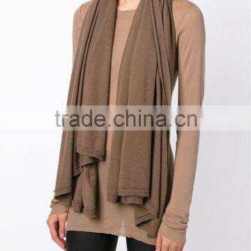 2015 fashion womens cashmere solid camel color scarf