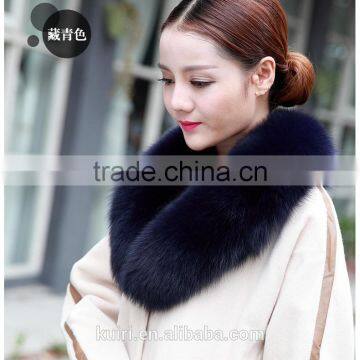 Genuine fur scarf fox fur ring autumn winter shawl coat collar decoration high quality 100% real collar