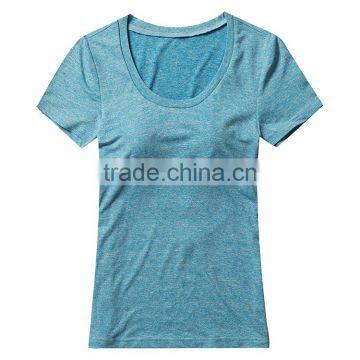 Cheap Wholesale 95% Polyester 5% Spandex Dry Fit Women t Shirt photo-3