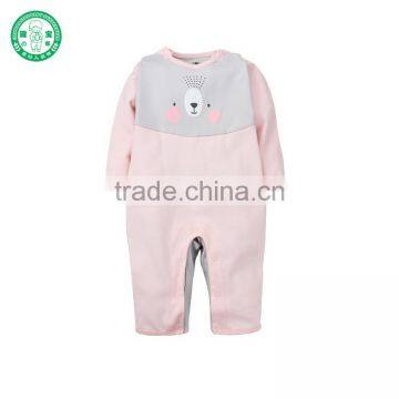 Pom Pom Cute pink knitted baby girls romper