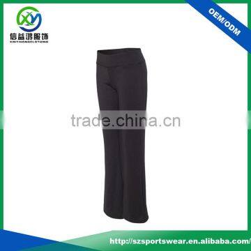 New Design Black Color Sport Loose Bottom Women Yoga Pant