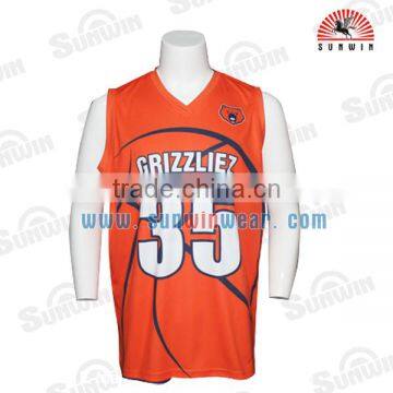 Latest Basketball Jersey Design 2016 With OEM Logo/artwork