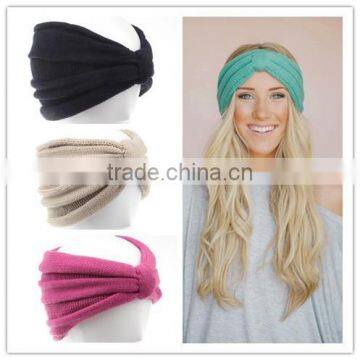  wholesale Ribbed knit headband winter ear warmer