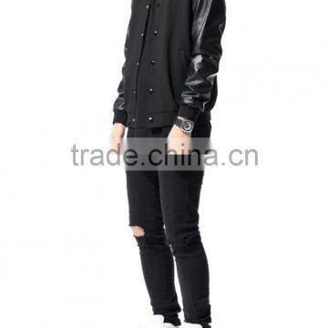 Customized Men's/Women's PU Leather Sleeves Jacket T13358