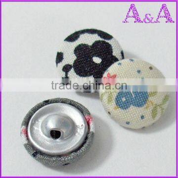 Dot Printing Round Button Scrapboling DIY Mix Flat Back Fabric Covered Button photo-2