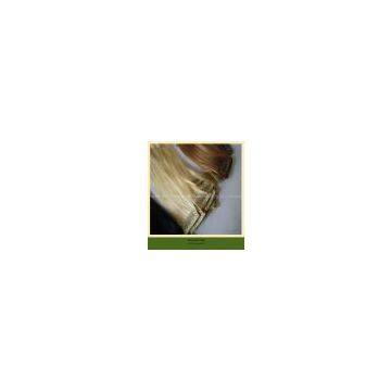 Blonded Clip in Indian Virgin Human Hair Weft Extensions for Africa American