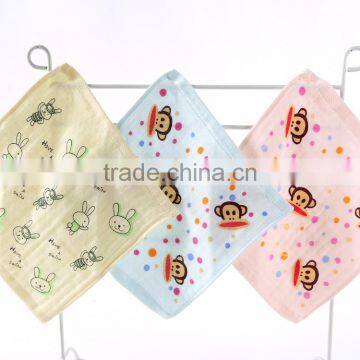 100%cotton gauzed square kerchief,china supplier double layer gauze towel