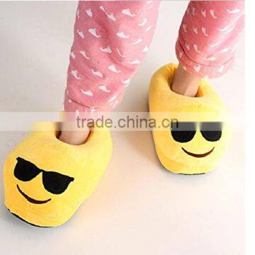 Factory Supply Custom Cute Plush Emoji Slipper for Women