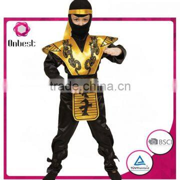 Yellow ninja costume oem children ninja costume customized