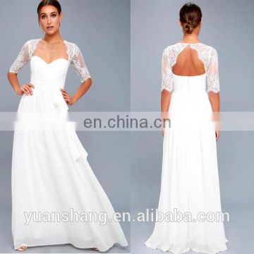 2017 Wholesale Sexy Women White Lace Long Maxi Dress