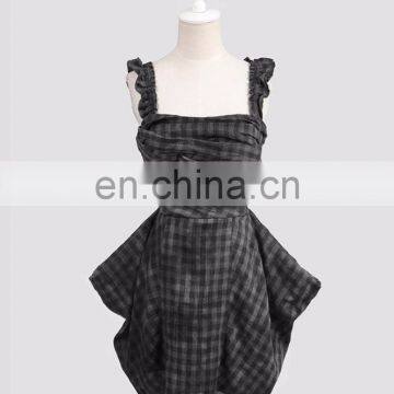 Casual gray checkered sleveless dress Q-236 Punk Rave