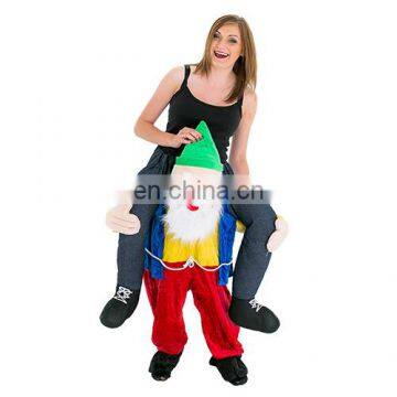 Funny Piggyback Ride On Pick Me Up Gnome Costume