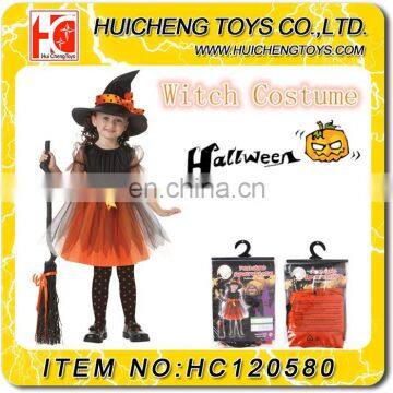 Halloween child masquerade party cosplay dress witch costume for girl