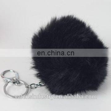 Custom Wholesale Fluffy Faux Fur Pom Poms Ball Keychain You Pom 18 Keychain for Woman Cellphone/handbag/hats/Car photo-4