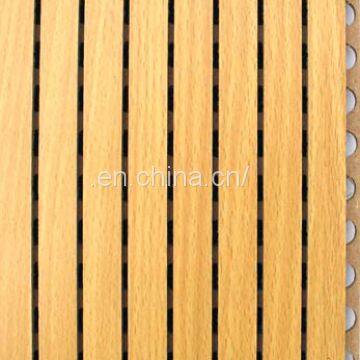 Fire and Sound Absorbing Material Grooved Timber Wooden Acoustic Panels