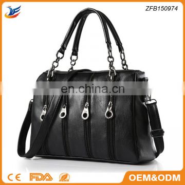 factory wholesale top quality zipper style tote bag fashion women shoulder bag