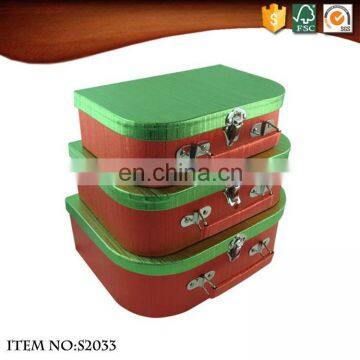 2017 Smart Fancy Paper Gift Suitcase Box Handles photo-5