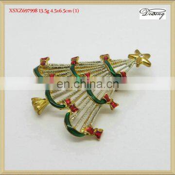 XSXZ697998 High Quality Custom Wholesale Christmas tree brooch Ornament Suppliers