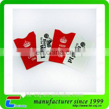 Aluminum Paper Card Sleeves For RFID Card Protecting