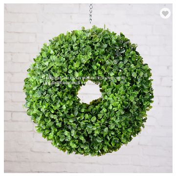 China Wholesale Hot Selling Round Artificial Grass Wreath for Decoration photo-1