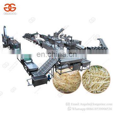 Manufacture of Electric Oil Water Frozen Lays Potato Chips Frying Making Machine Fingers French Fries Automatic Production Line photo-2
