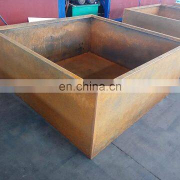 Alibaba top seller large size square rustic metal planter