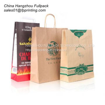 Custom Logo Printing Brown Craft Paper Bag