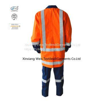 Anti Arc Flash Fire Retardant Suit / Fire Retardant Boiler Suit With Reflective Trim photo-2