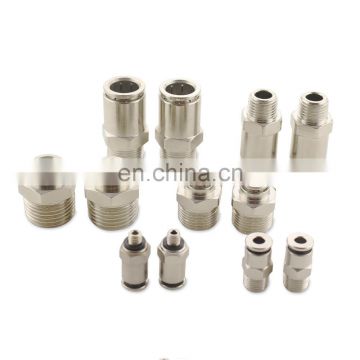 YTPC All copper nickel plating push in fitting