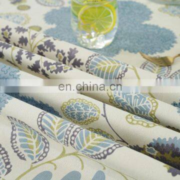 High Quality Table Cloth Blue Vintage Flower Printed Table Cloth Cover Dining Table Cloth photo-6