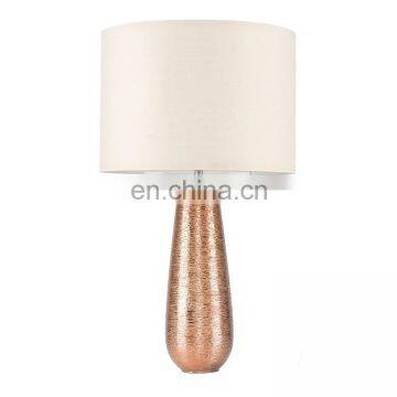 Novel modern custom cheap home decor rose gold desk lamps ceramic foe hotel bedside