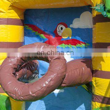 Jungle Themed Inflatable Carnival Game Set Big Mouth Baseball Basketball Hoverball Games For Events